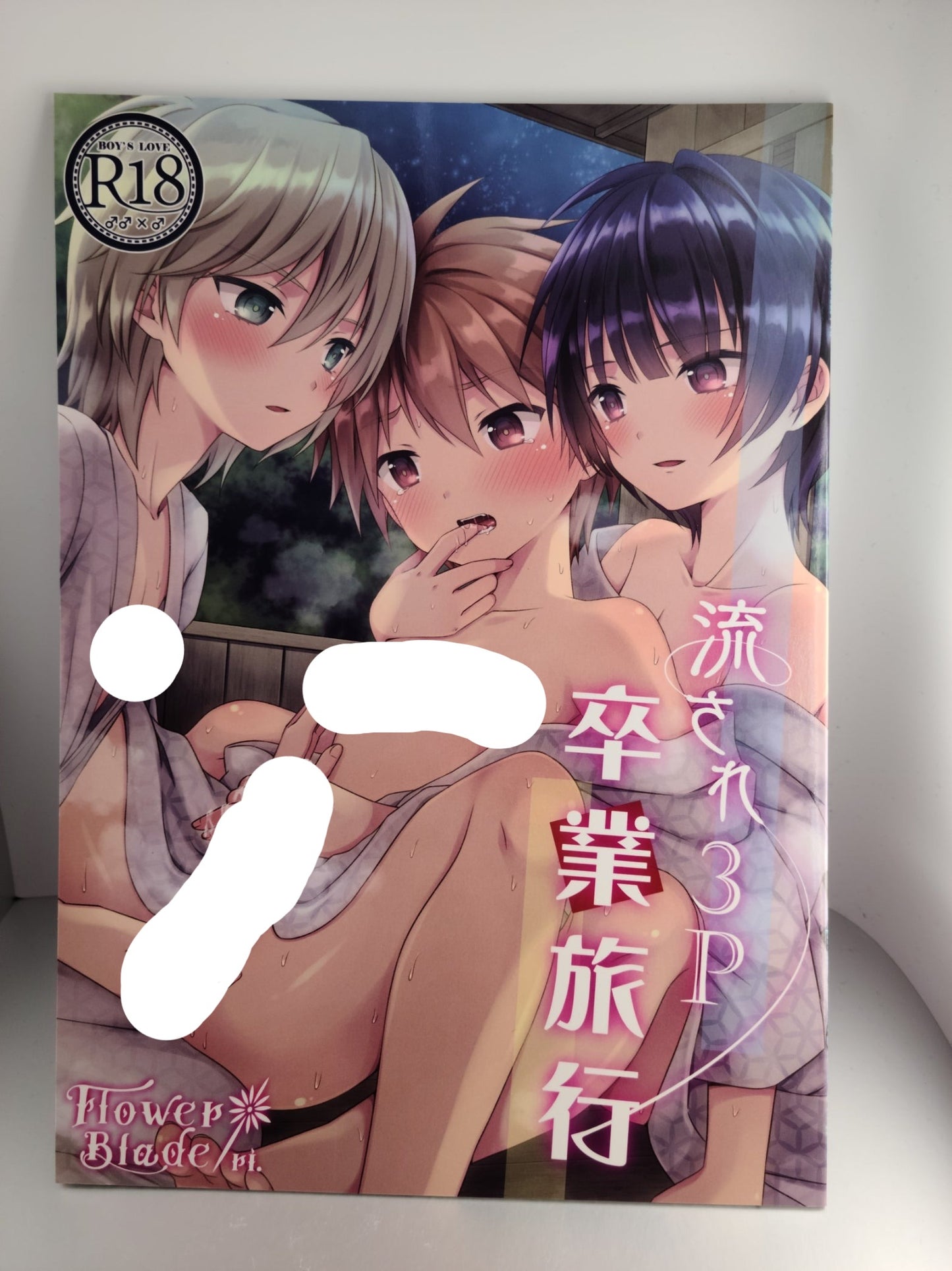 Yaoi Doujinshi [FlowerBlade] Nagasare 3P Sotsugyou Ryokou